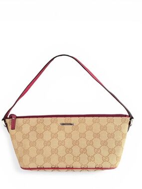 Gucci GG Canvas Boat Bag/ Vintage /Pochette / Shoulder Mini Bag